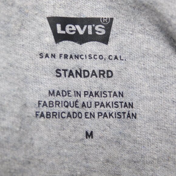 Levi's Original Gray Blue Cowboy Spellout Mens M Graphic T Shirt - Picture 5 of 9